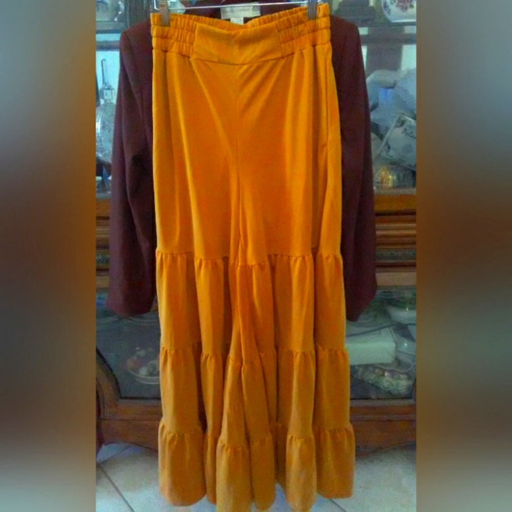 FREE PEOPLE SUPER WIDE PANTS LAYERED AND FLOWY WIDE WAIST STRETCHY SZ. SM PKTS